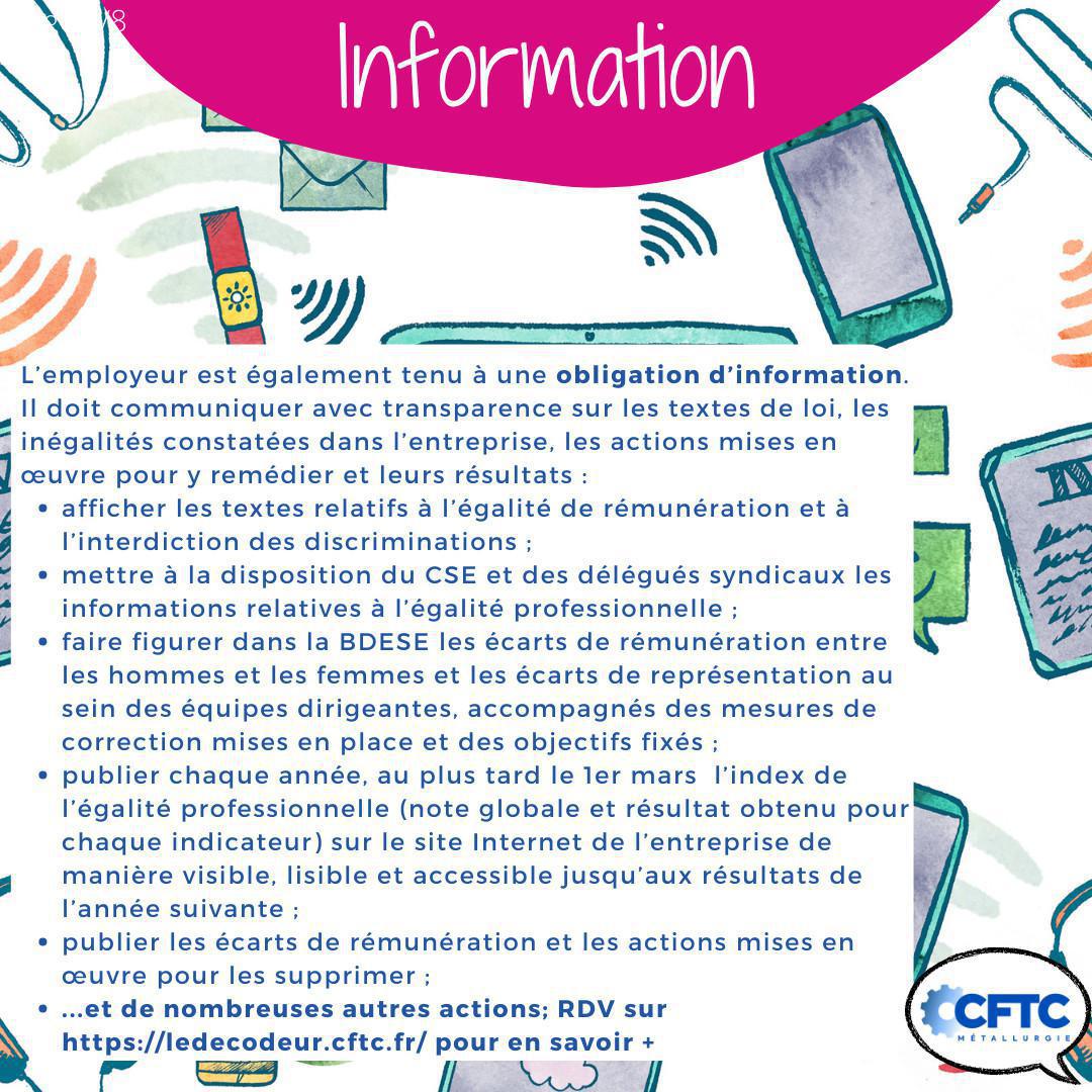 Égalité femmes – hommes : Obligations de l’employeur.