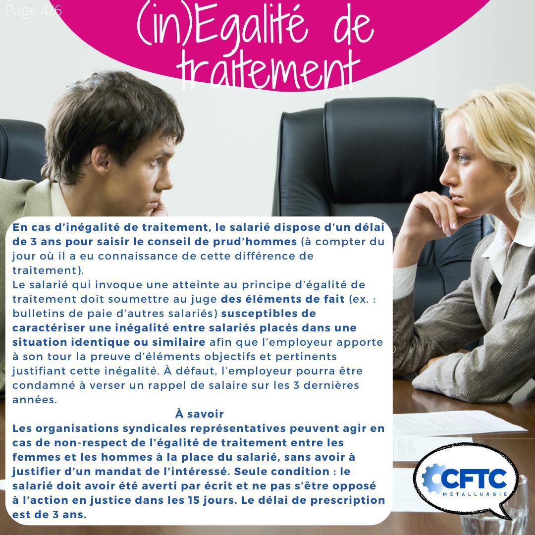 Égalité femmes – hommes : recours du salarié Égalité femmes – hommes : recours du salarié