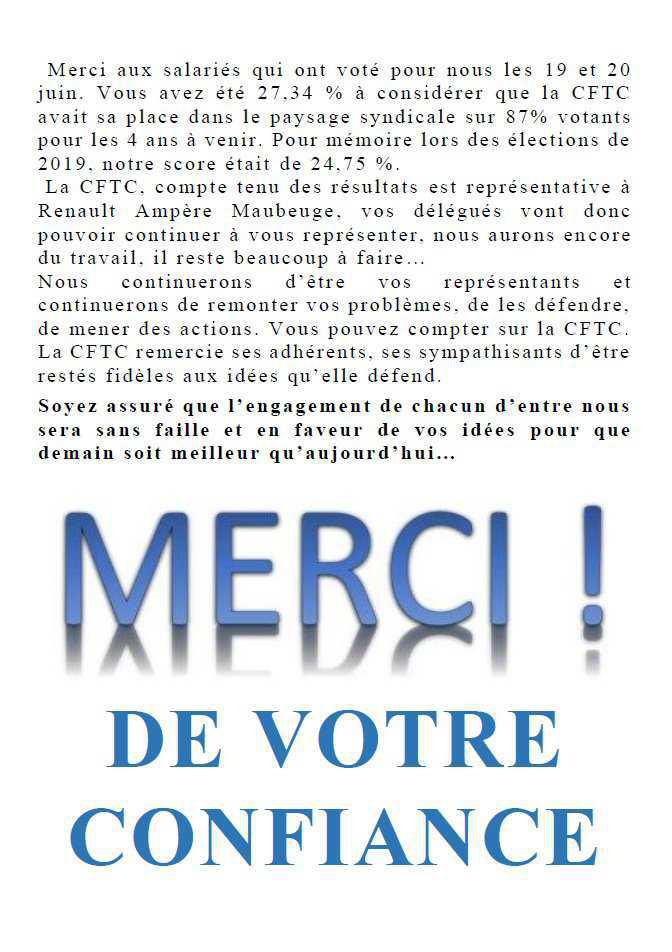 Ampère Maubeuge : une CFTC toujours plus attractive