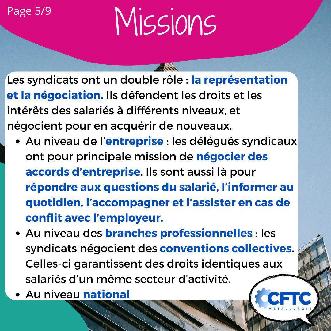 Quel est le rôle d'un syndicat ?