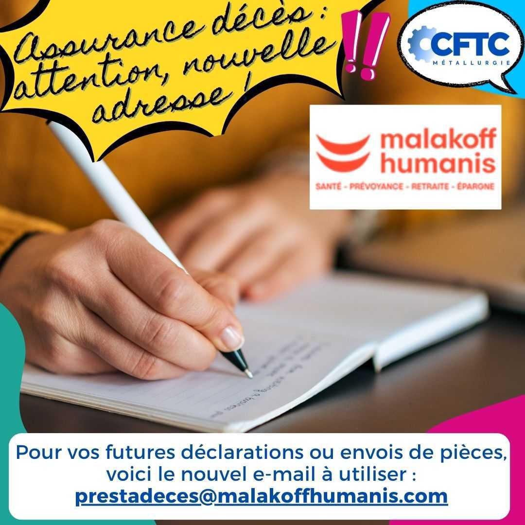  📢Assurance décès : attention, nouvelle adresse ! 