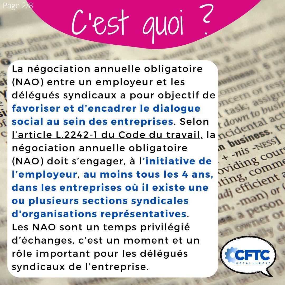 Les NAO (Négociations Annuelles Obligatoires) Les NAO (Négociations Annuelles Obligatoires)