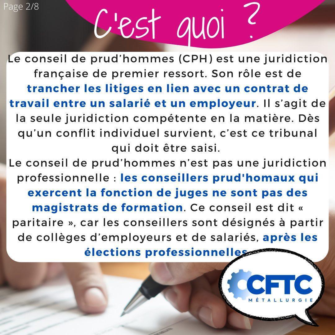 Le conseil de prud'hommes (CPH) Le conseil de prud'hommes (CPH)