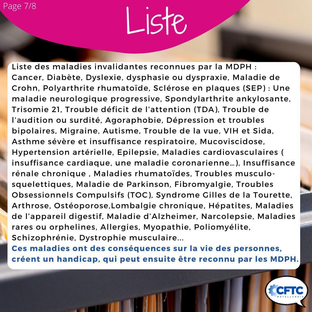 Les maladies invalidantes Les maladies invalidantes