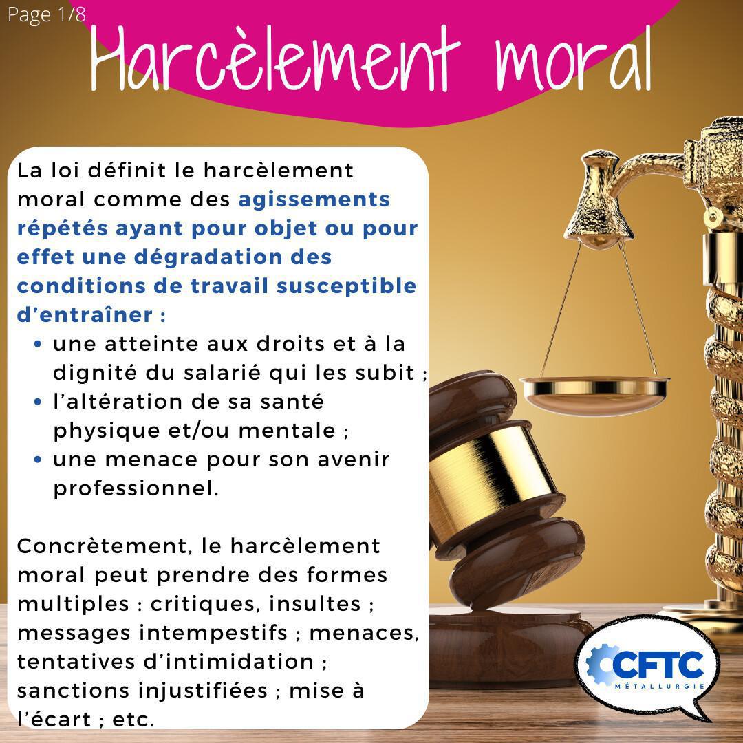 Le harcèlement au travail Le harcèlement au travail