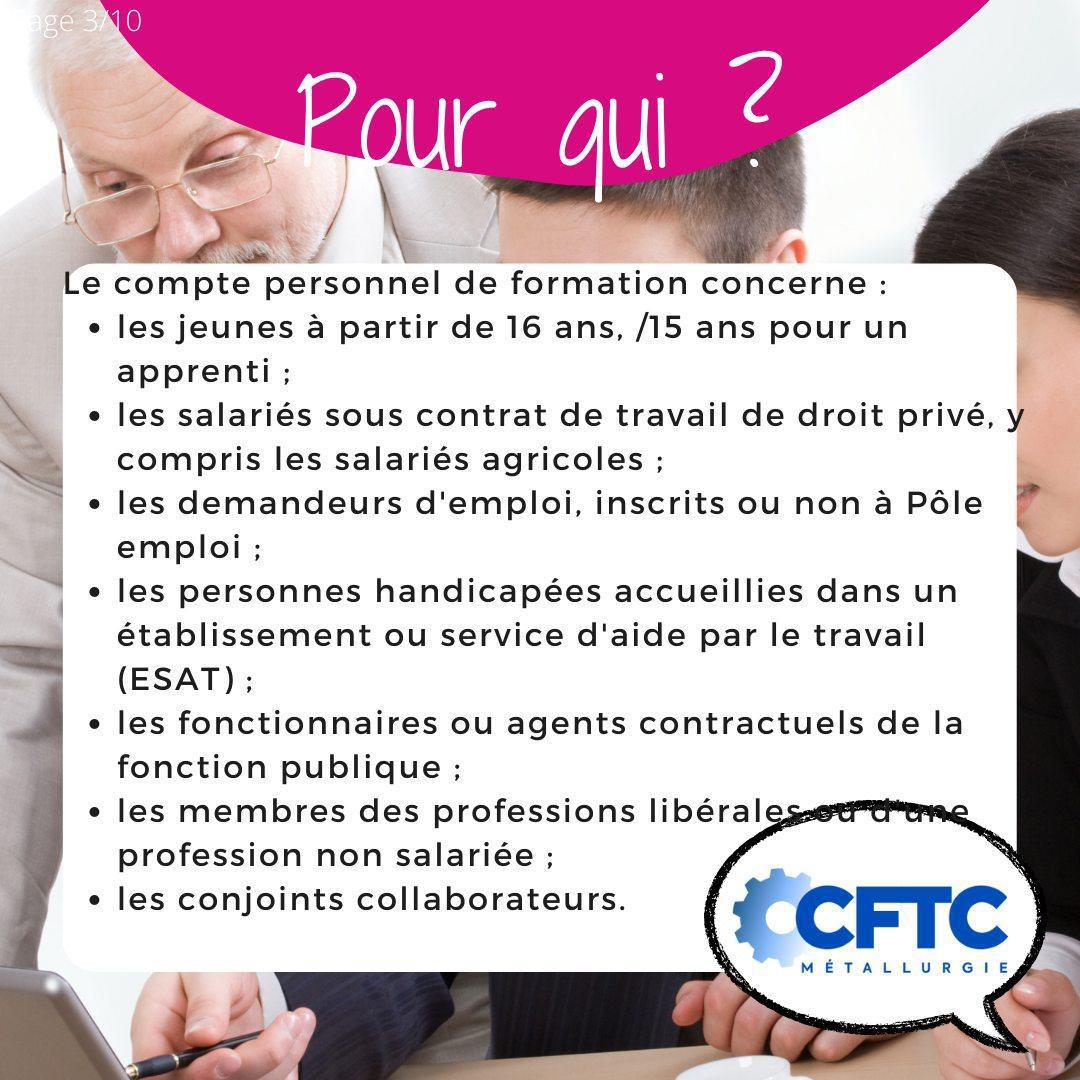 Le CPF (compte personnel de formation) Le CPF (compte personnel de formation)