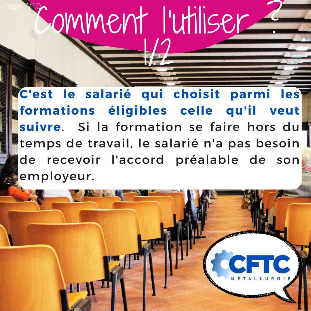Le CPF (compte personnel de formation) Le CPF (compte personnel de formation)