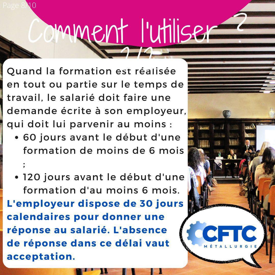 Le CPF (compte personnel de formation) Le CPF (compte personnel de formation)