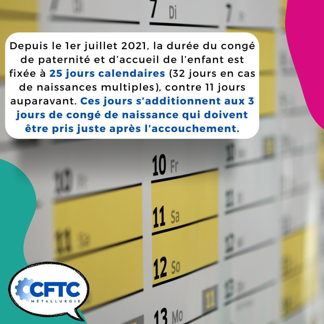 Le congé paternité et l'accueil à l'enfant Le congé paternité et l'accueil à l'enfant