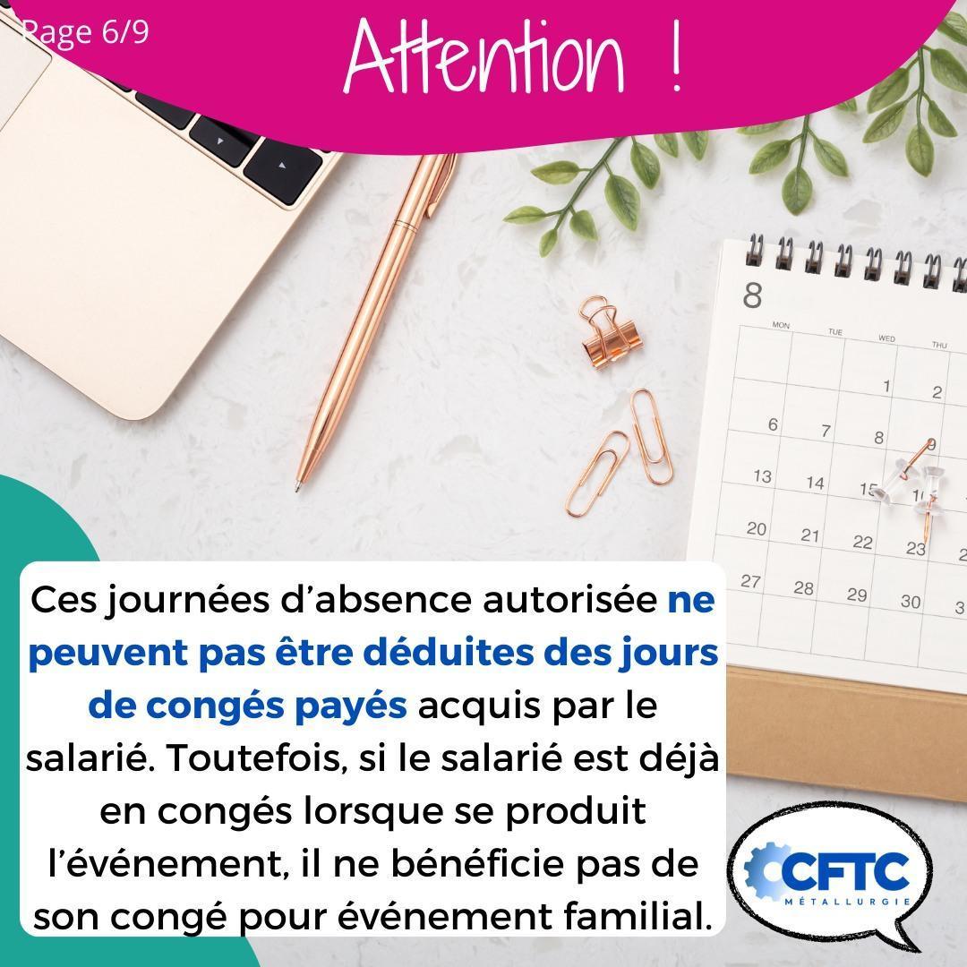 Le congé pour événement familial Le congé pour événement familial