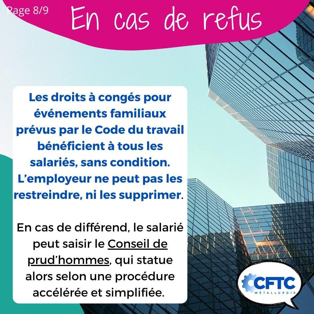 Le congé pour événement familial Le congé pour événement familial