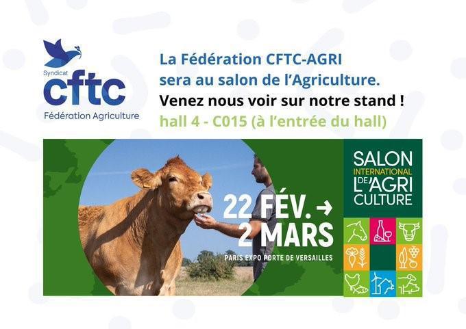 Retrouvez la CFTC au Salon de l'agriculture jusqu'au 2 mars