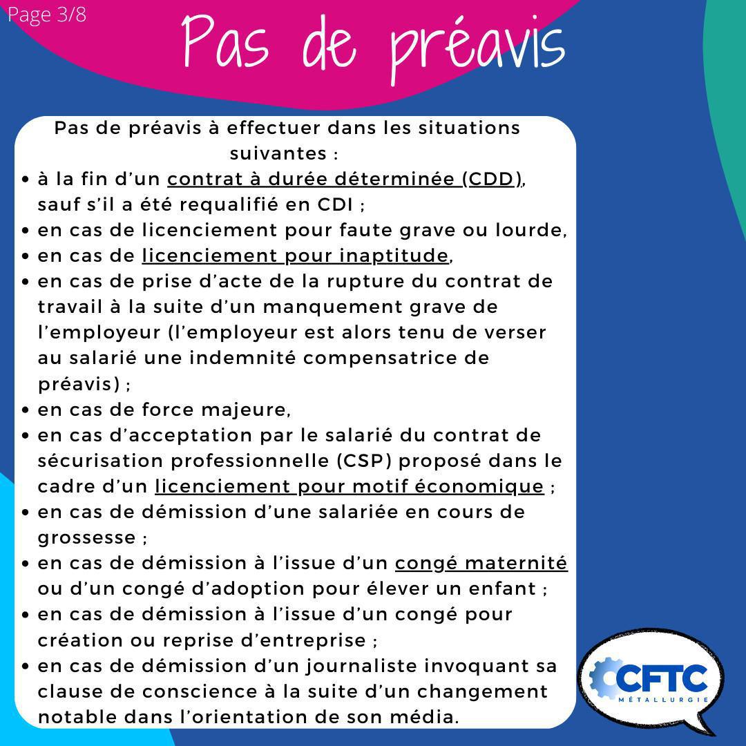 Le préavis Le préavis