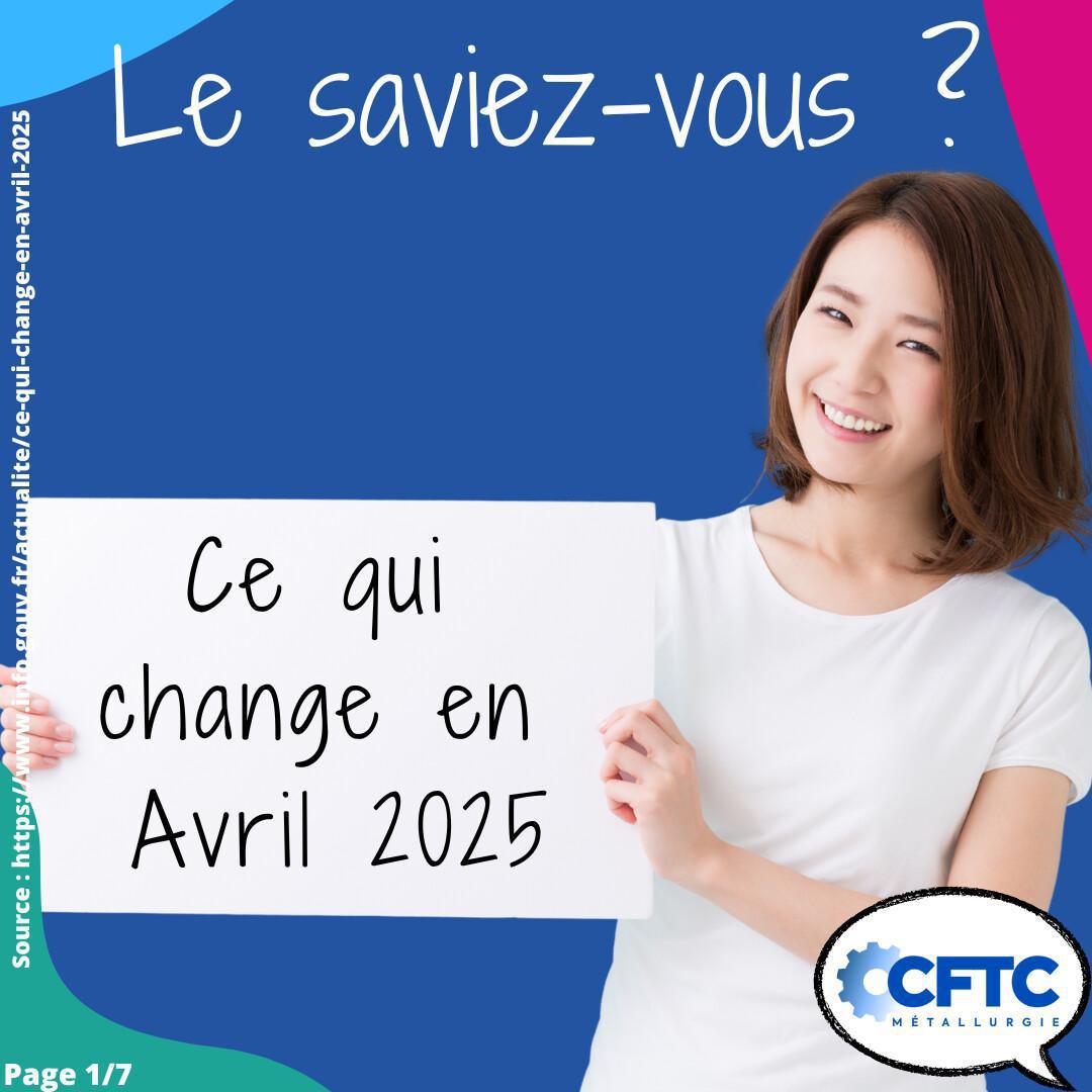 Ce qui change en avril Ce qui change en avril