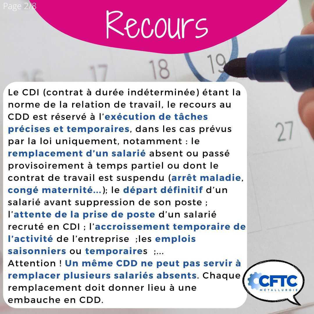 Le contrat à durée déterminée (CDD)