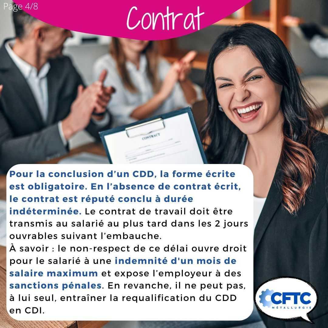 Le contrat à durée déterminée (CDD) Le contrat à durée déterminée (CDD)