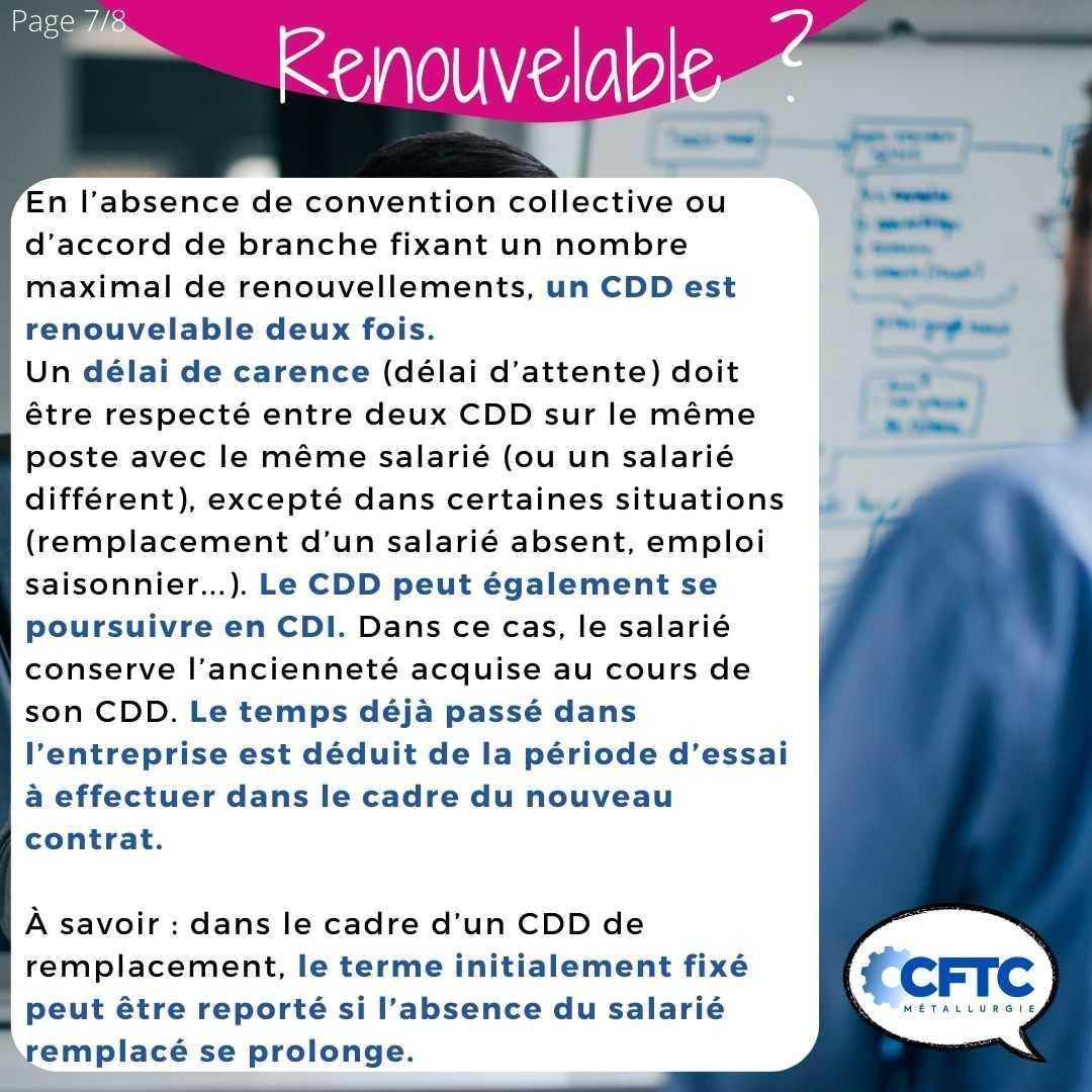 Le contrat à durée déterminée (CDD) Le contrat à durée déterminée (CDD)