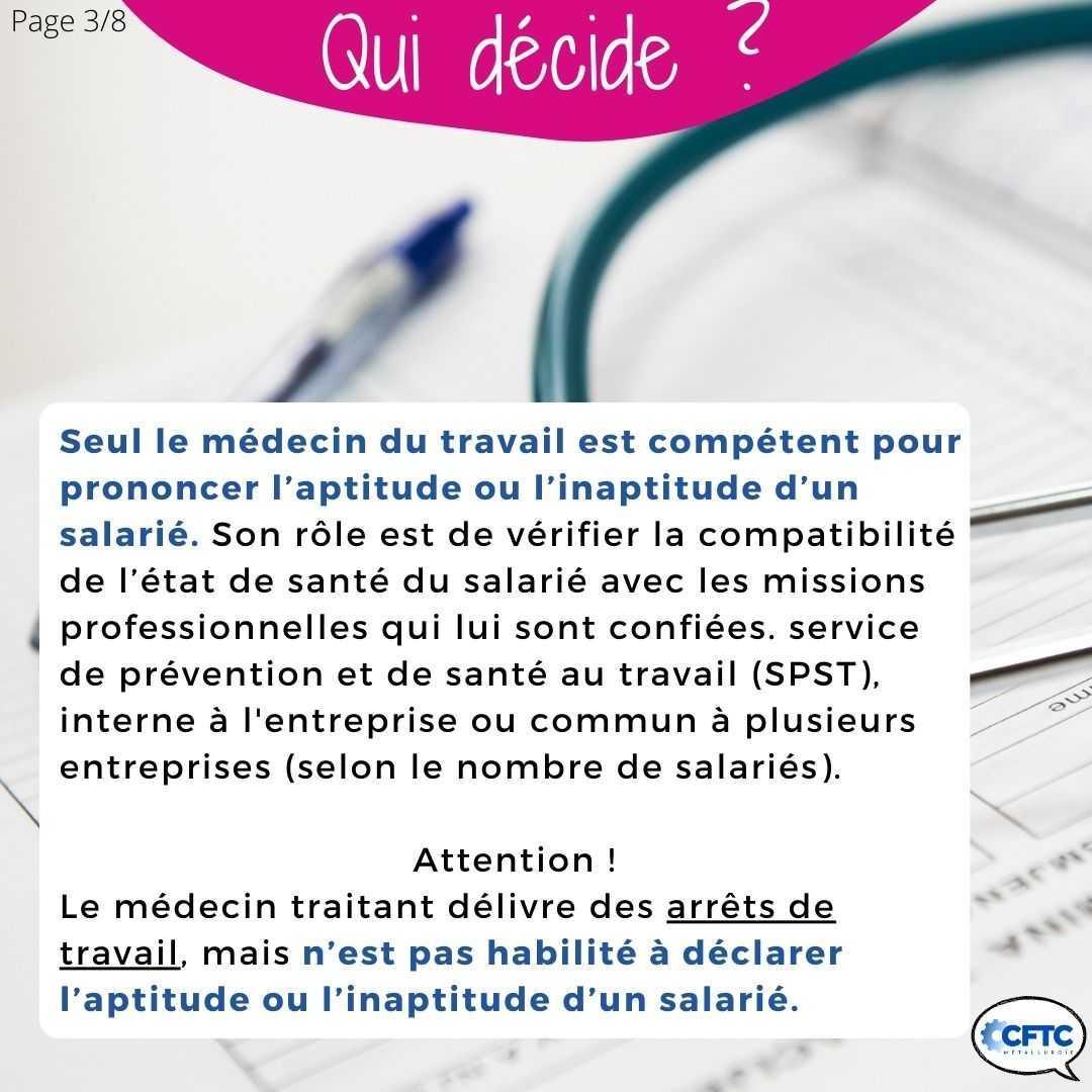 L'inaptitude au poste de travail L'inaptitude au poste de travail