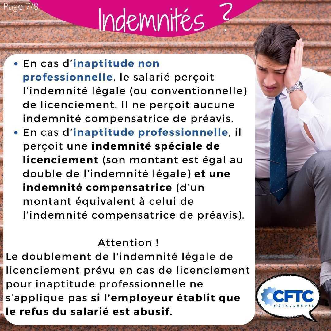 L'inaptitude au poste de travail