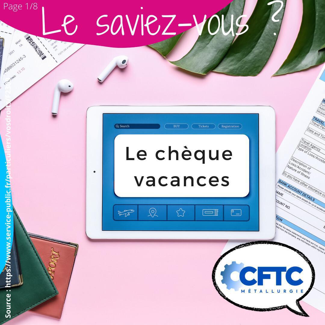 Le chèque vacances Le chèque vacances