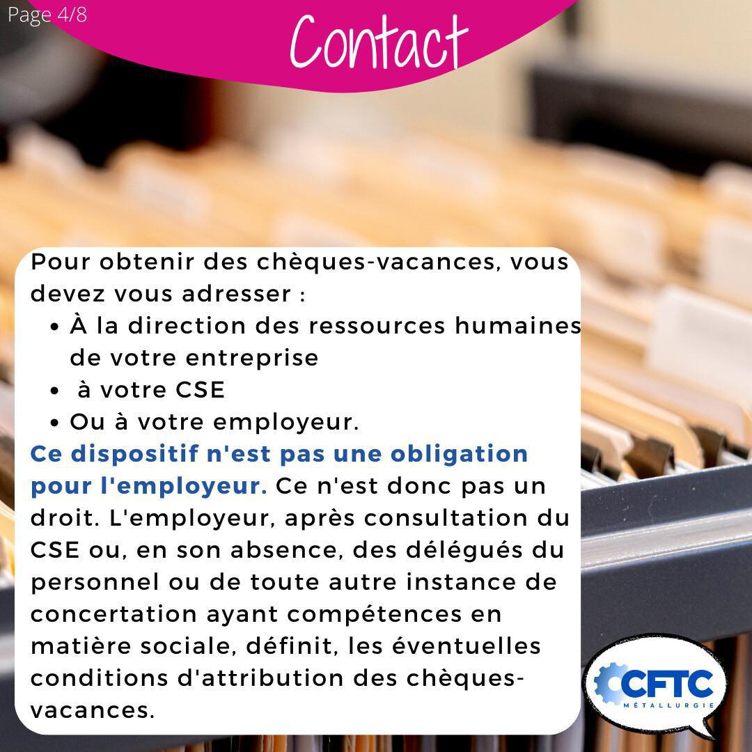 Le chèque vacances Le chèque vacances