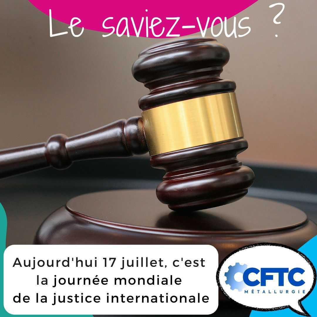 ⚖️Journée mondiale de la justice internationale.