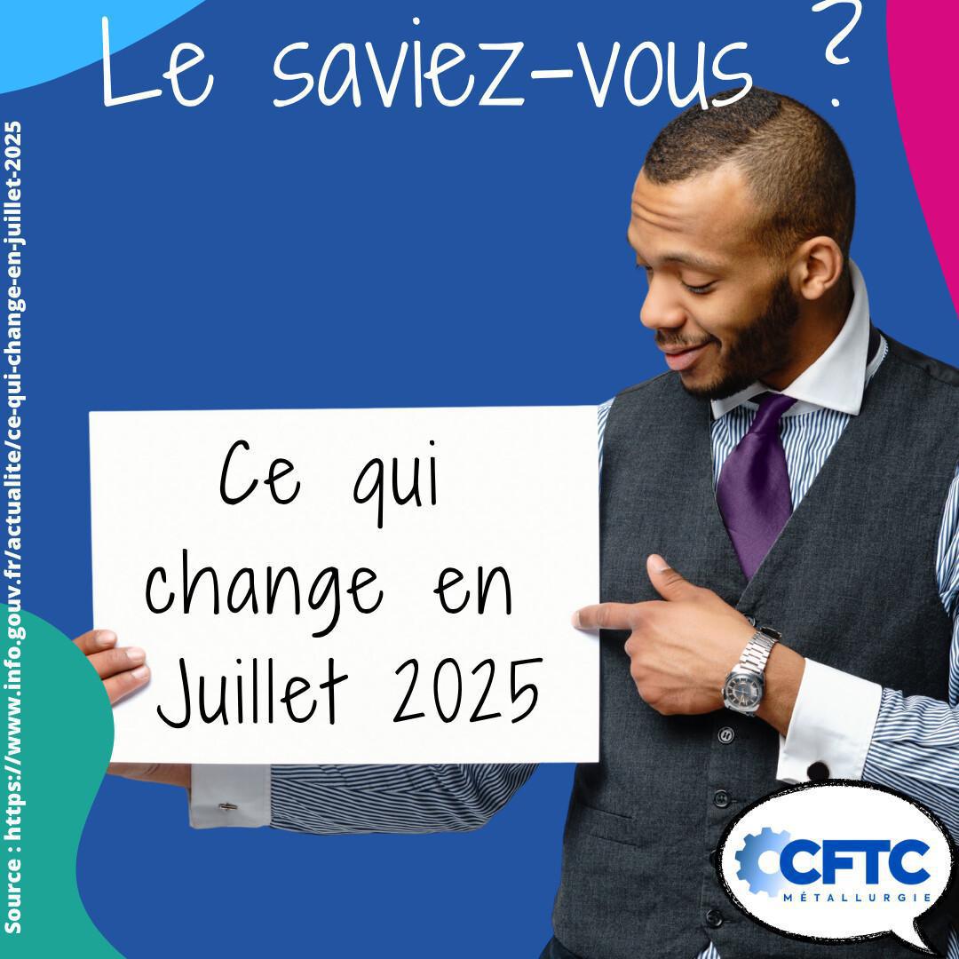 Les changements en juillet