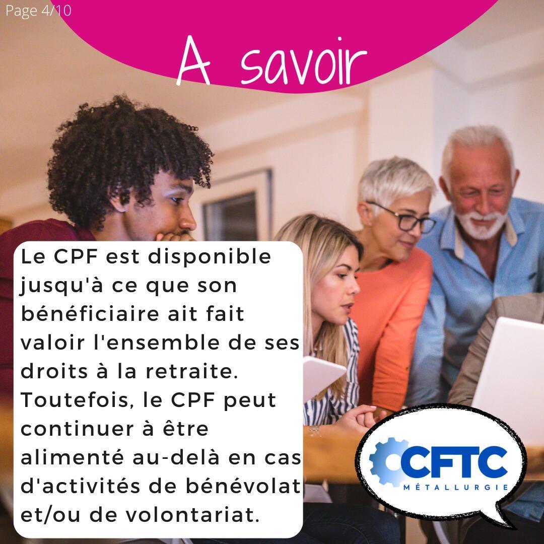 Le CPF (compte personnel de formation)