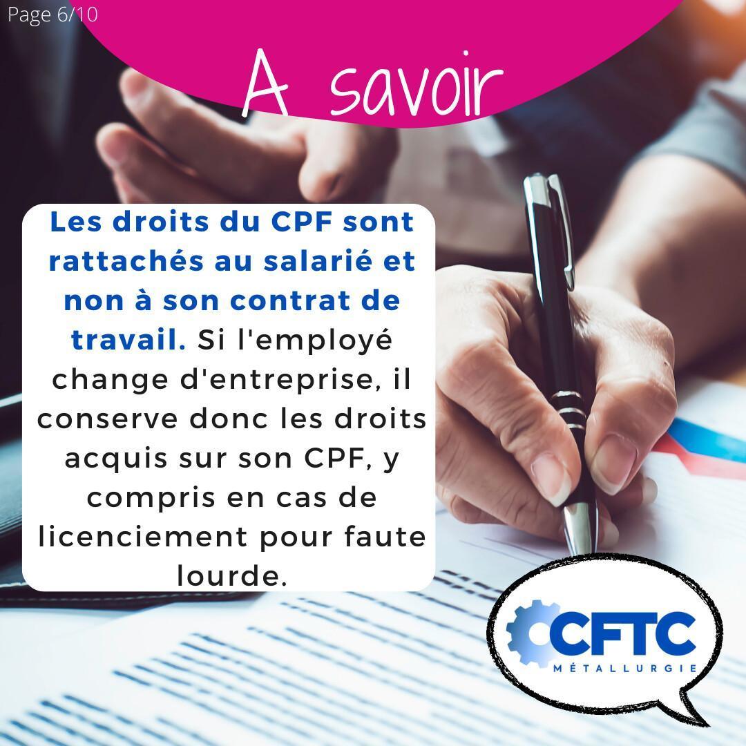 Le CPF (compte personnel de formation)