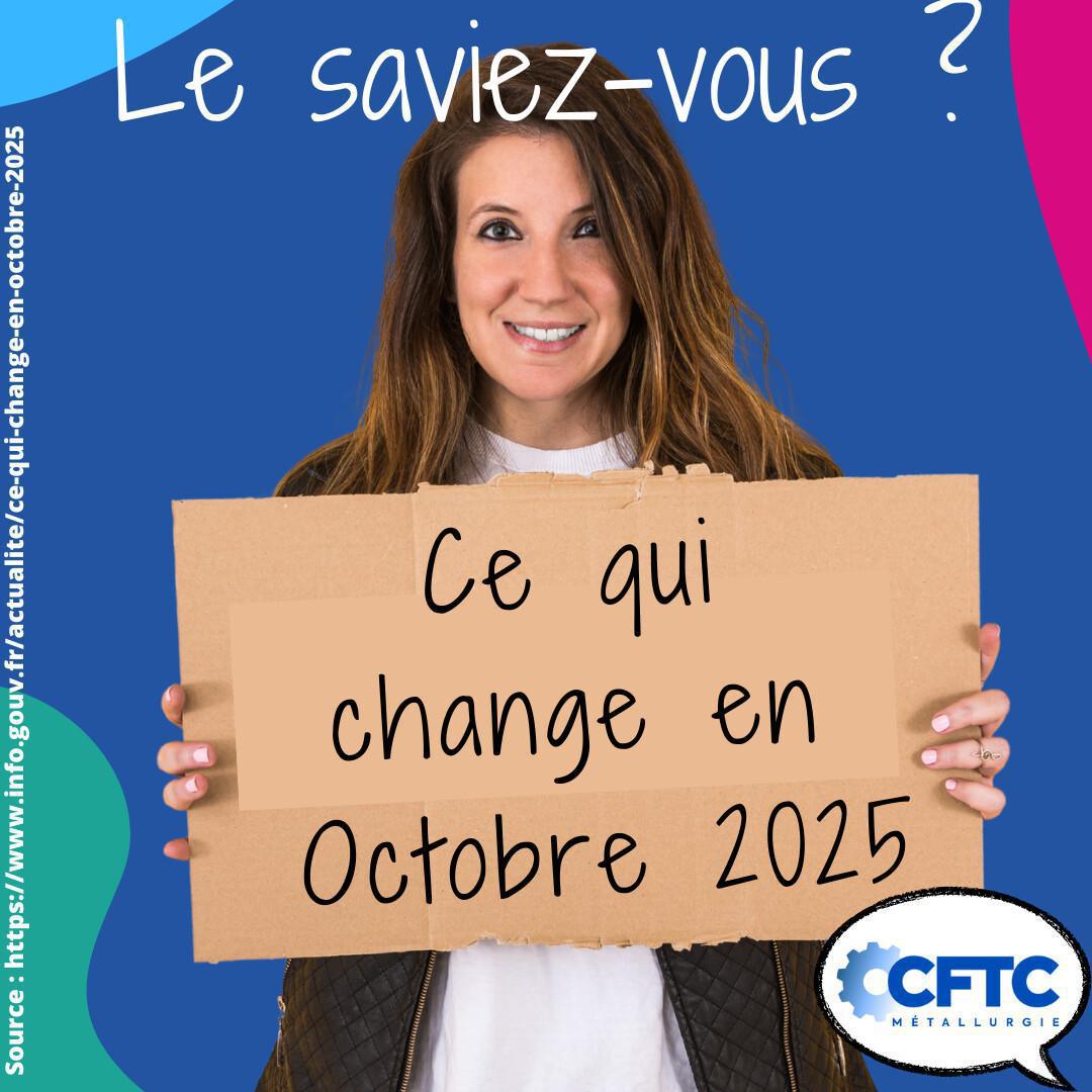 Ce qui change en octobre 2025