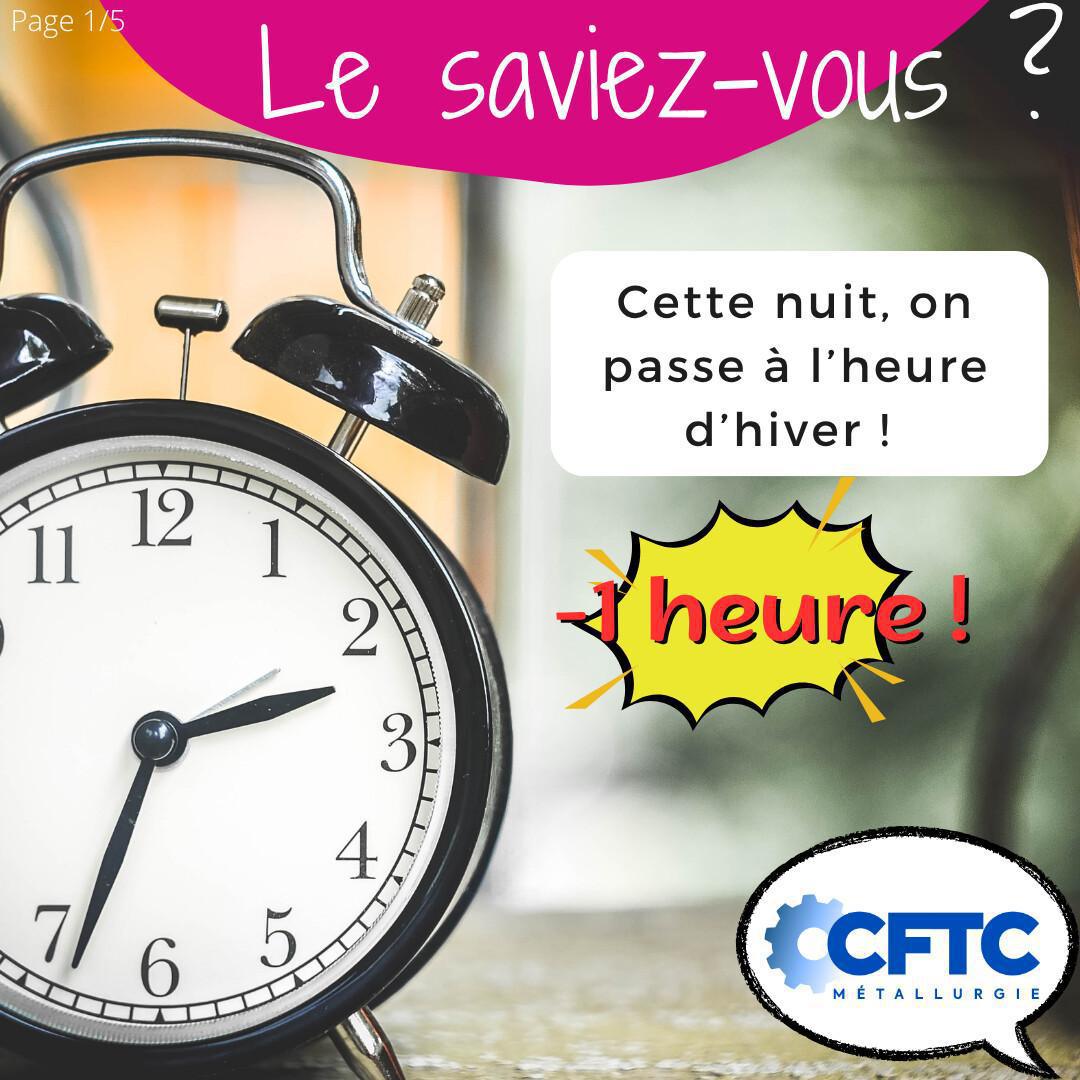 Passage à l'heure d'hiver