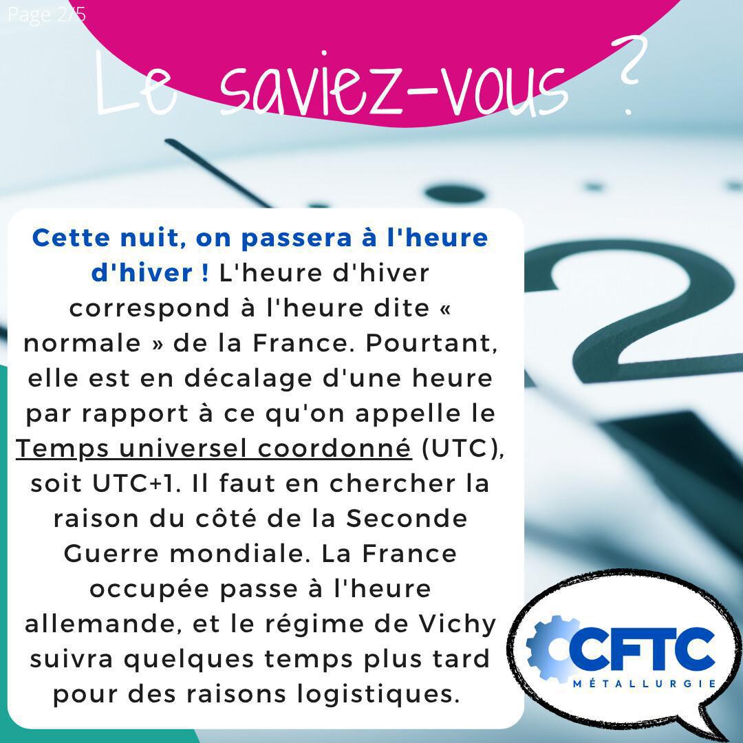 Passage à l'heure d'hiver
