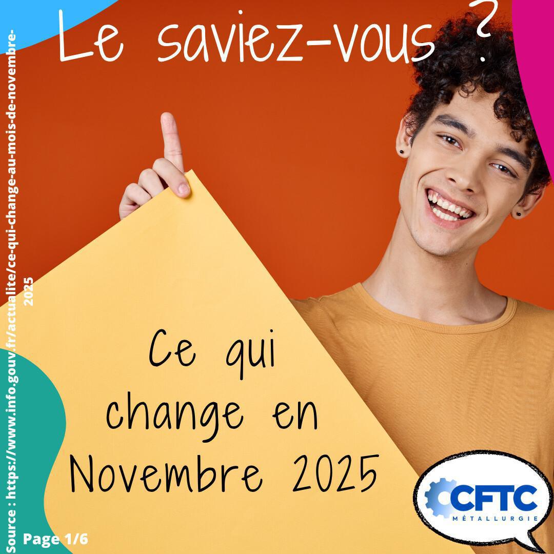 Les changements en novembre