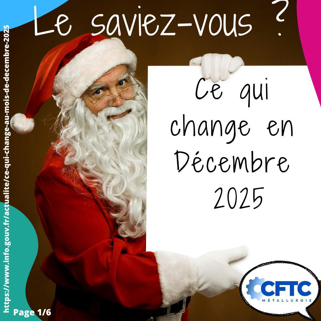 Ce qui change en décembre