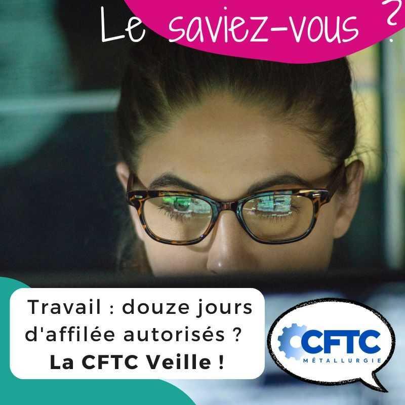 🚨Travail : douze jours d'affilée autorisés ? La CFTC Veille ! 🚨Travail : douze jours d'affilée autorisés ? La CFTC Veille !
