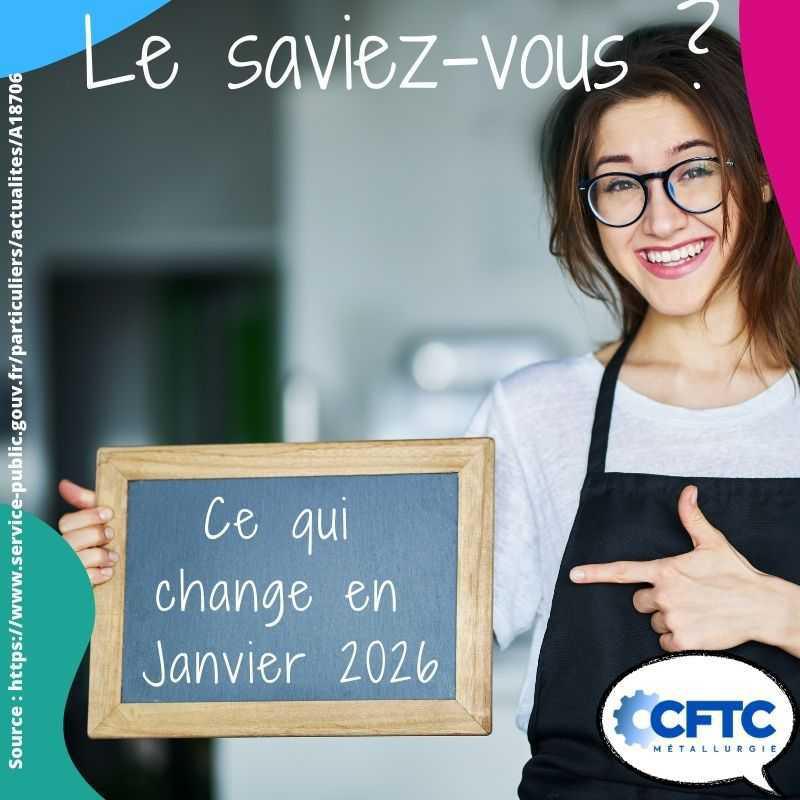 Les changements à venir en Janvier 2026