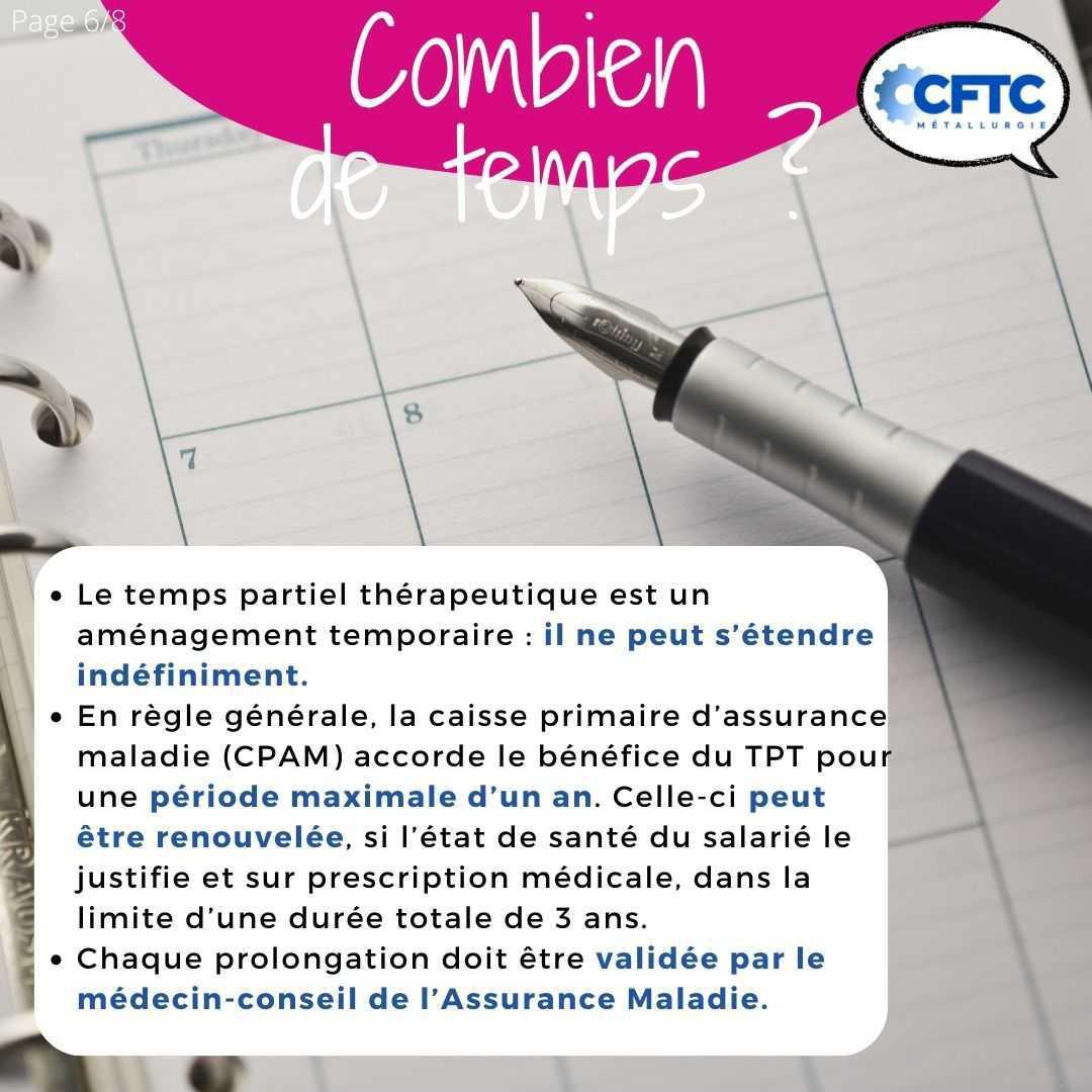 Le temps partiel thérapeutique