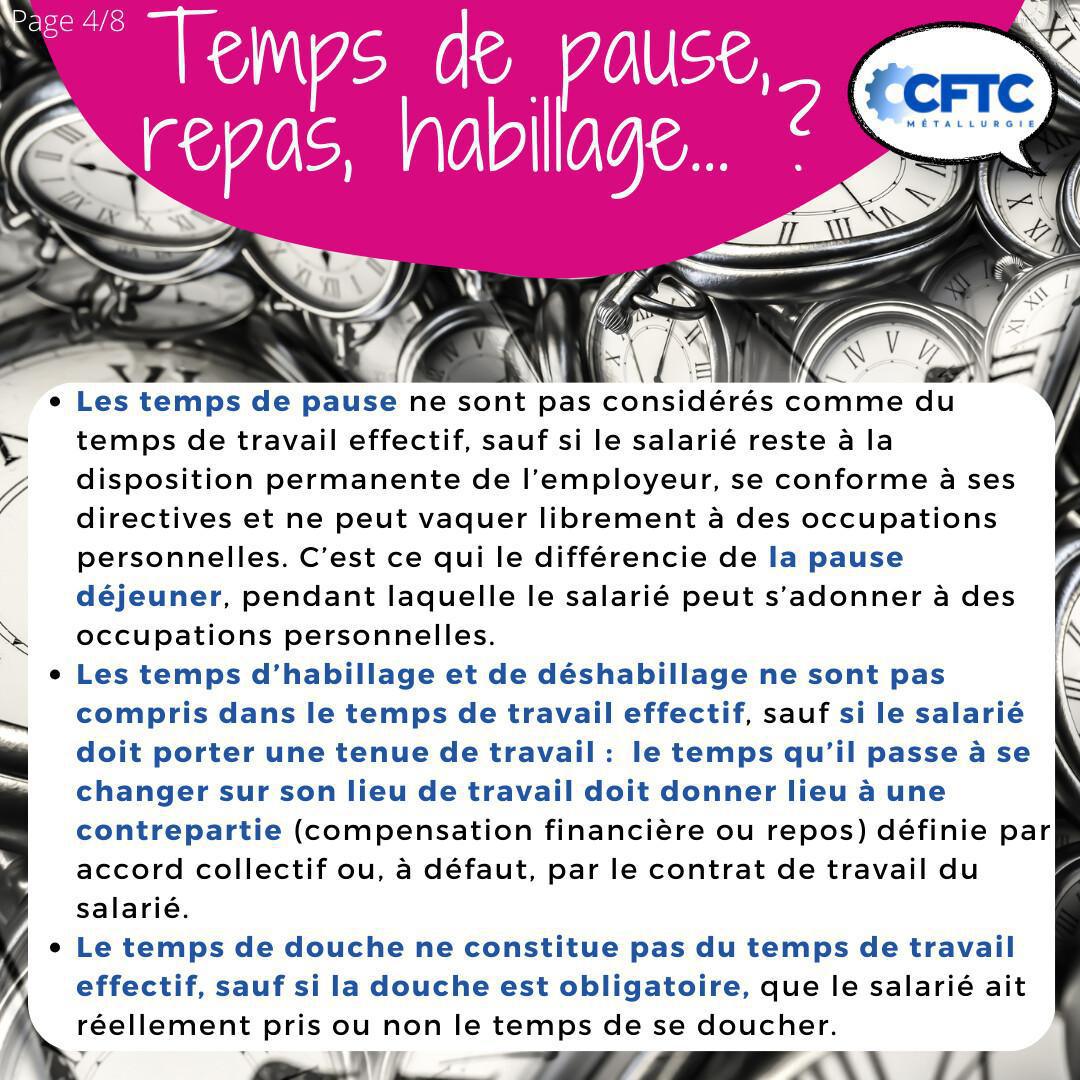 Le temps de travail effectif
