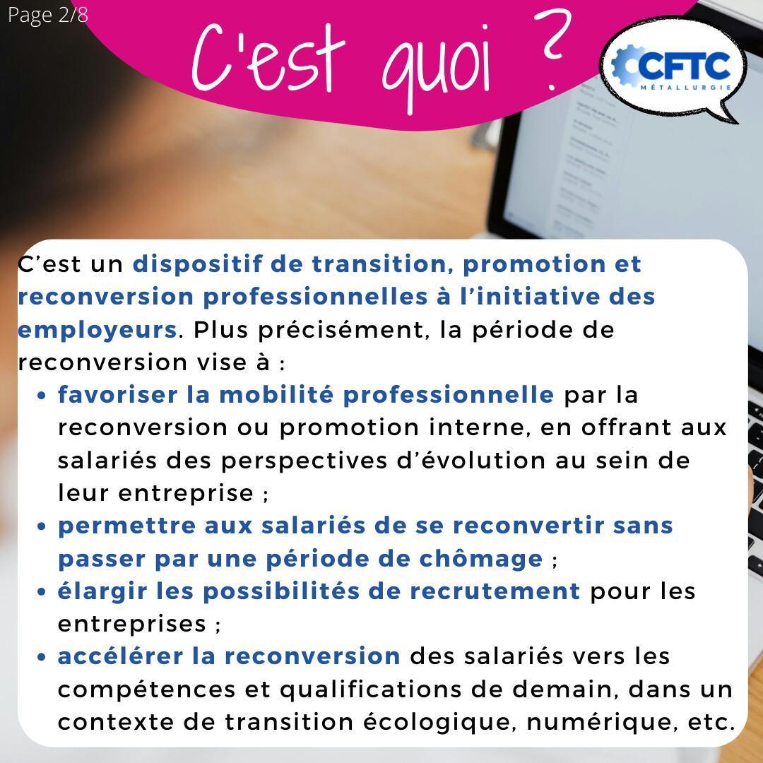 La période de reconversion La période de reconversion