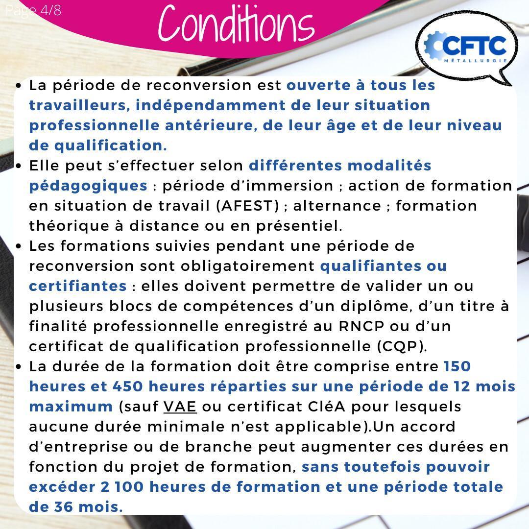 La période de reconversion La période de reconversion