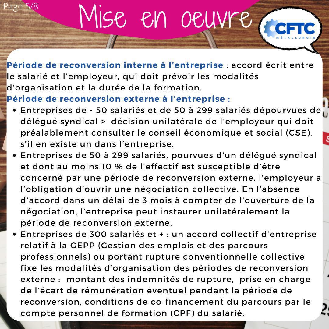 La période de reconversion