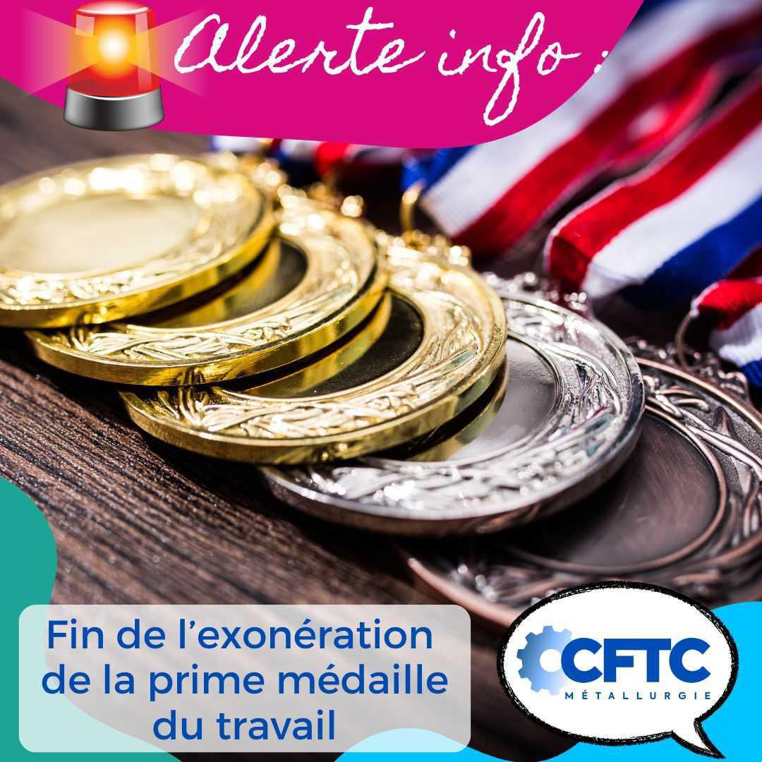 🔴Fin de l'exonération de votre prime médaille du travail 🏅