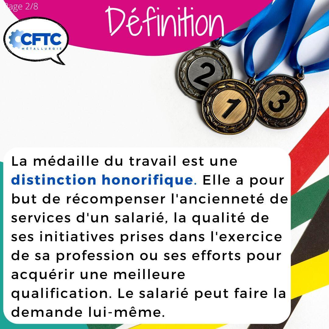 La médaille du travail La médaille du travail