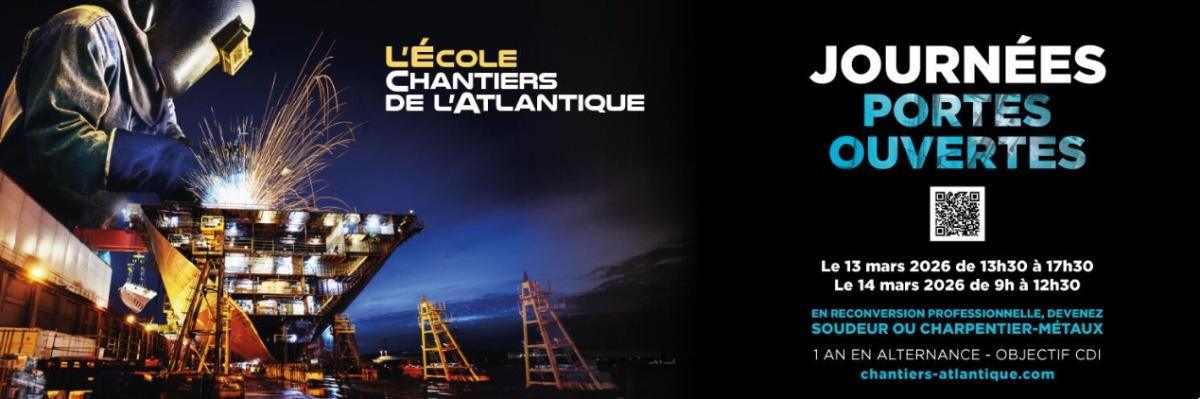 Portes ouvertes à l’École des Chantiers de l’Atlantique les 13 et 14 mars