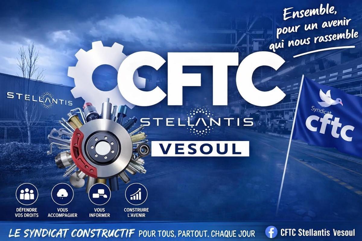 Elections Stellantis : bravo aux équipes CFTC de Charleville, Hordain et Vesoul !