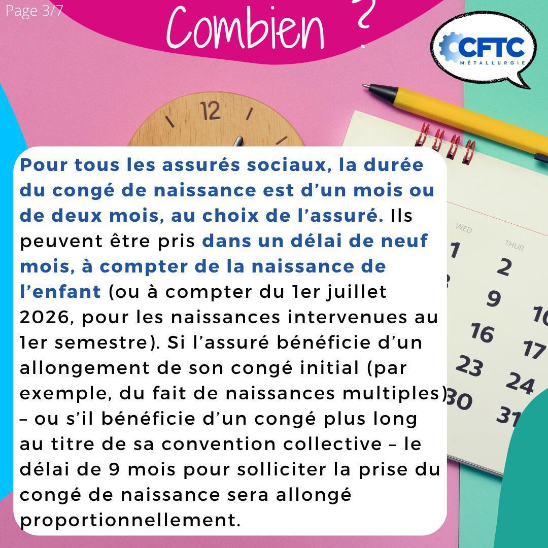 Le nouveau congé de naissance