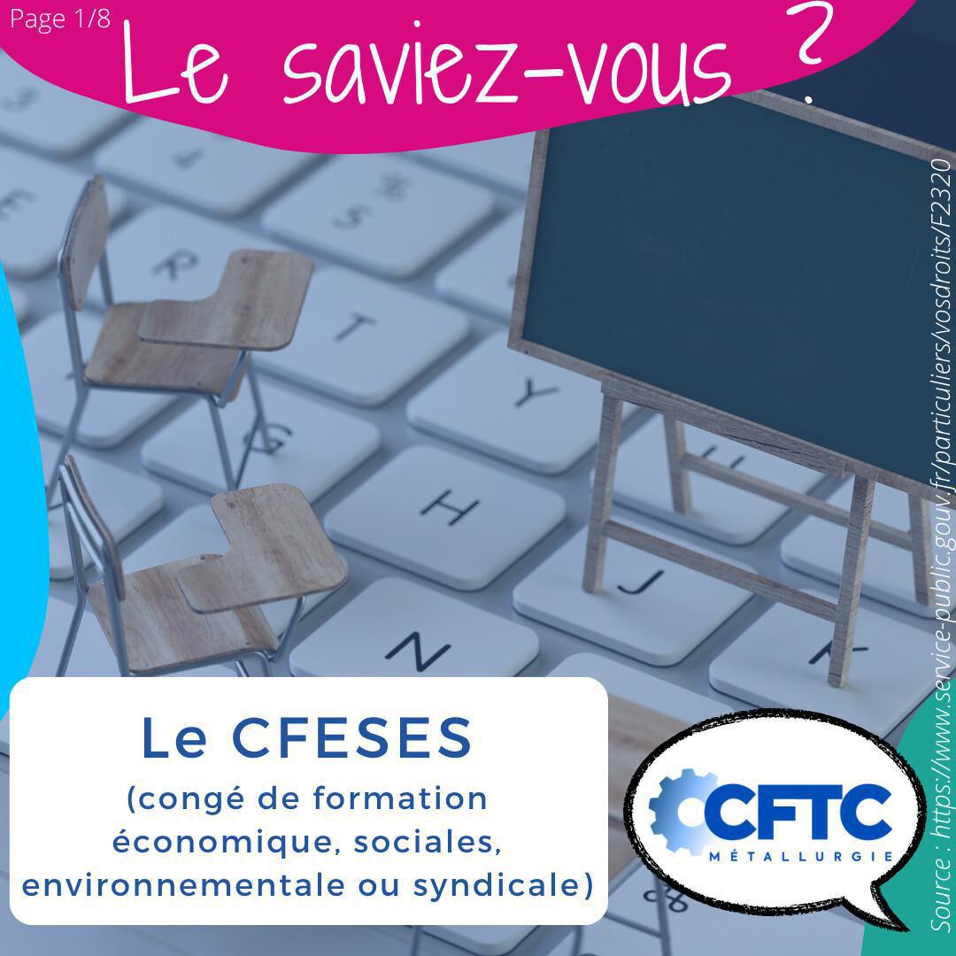 Le CFESES (Congé de formation économique, sociale, environnementale et syndicale)
