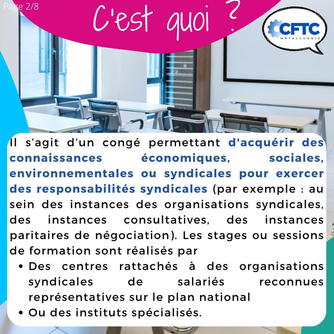 Le CFESES (Congé de formation économique, sociale, environnementale et syndicale)