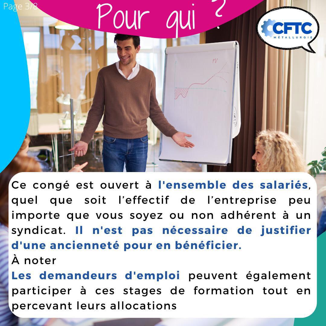 Le CFESES (Congé de formation économique, sociale, environnementale et syndicale)