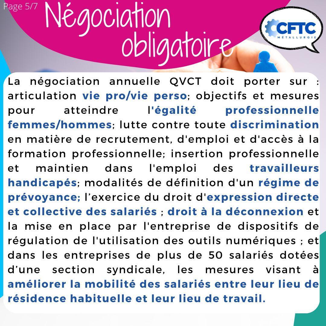 Le saviez-vous ? La QVCT Le saviez-vous ? La QVCT